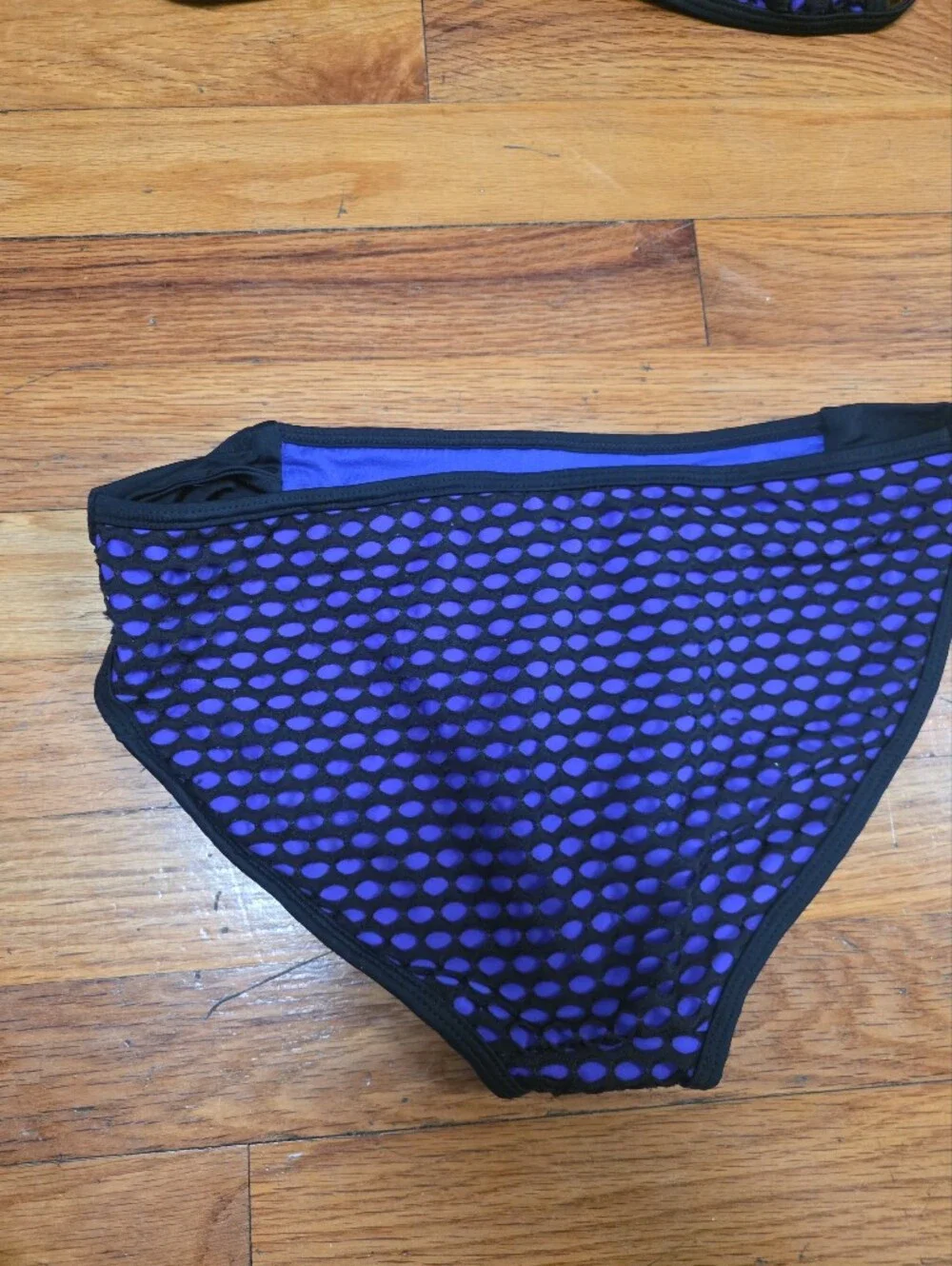 OP Purple Bikini Set with Black‎ Mesh Trim